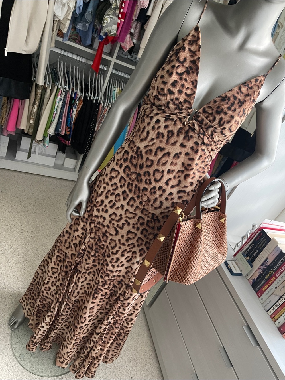 Dress Forum Brown Leopard Print V-Neck Maxi Dress